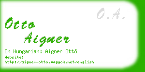 otto aigner business card