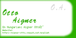 otto aigner business card